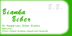 bianka biber business card